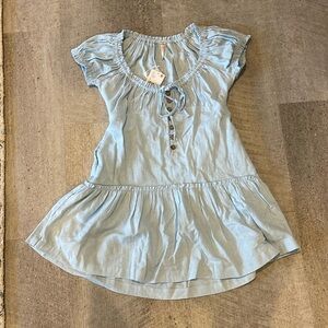 Free People Light Blue Linen dress new